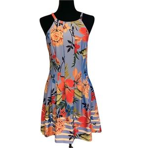 Vince Camuto Halter Fit &  Flare Dress